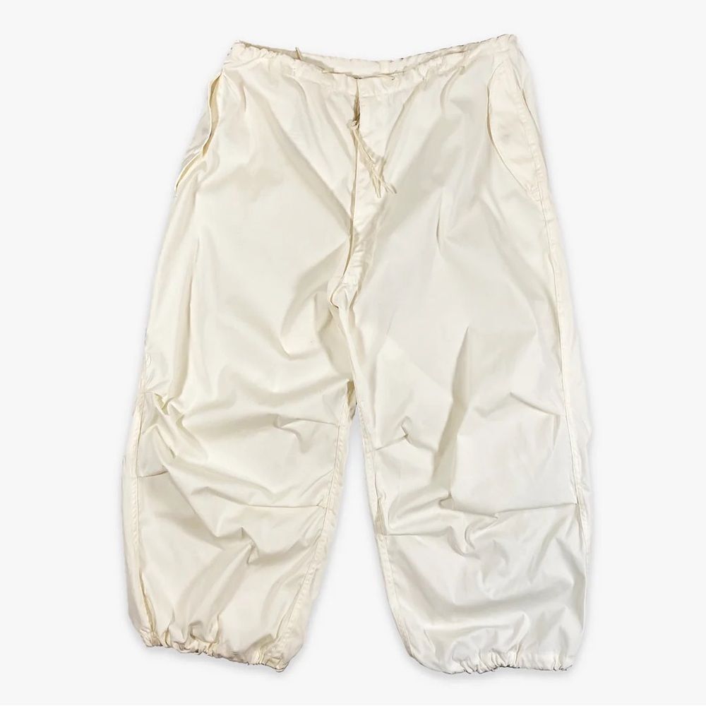 194 local white military parachute pants medium short